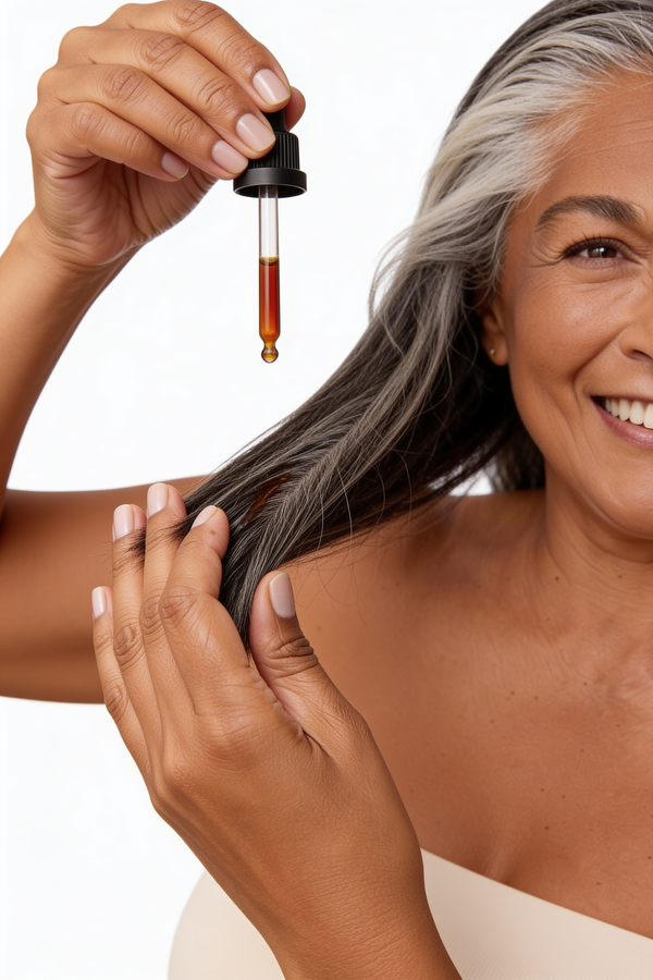 glide a drop through your ends after every shower for gloss